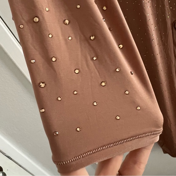 Skims x Swarovski Jelly Long Sleeve Catsuit Sienna Embellished Jumpsuit Nude 4X - Picture 9 of 13